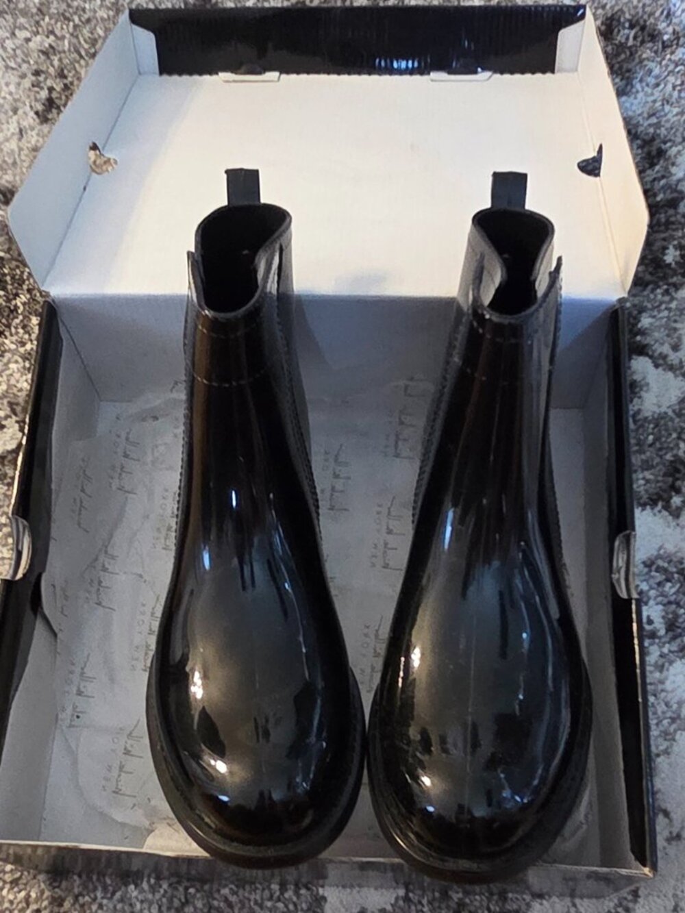 Nicole Miller Black Winter Rain Boots Mela SIZE 9
